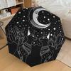 1pc Moon Cats Crystals Night Sky Umbrella with Plastic Handle,Suitable for All Seasons Home Travel Outdoor UmbrellaDD197