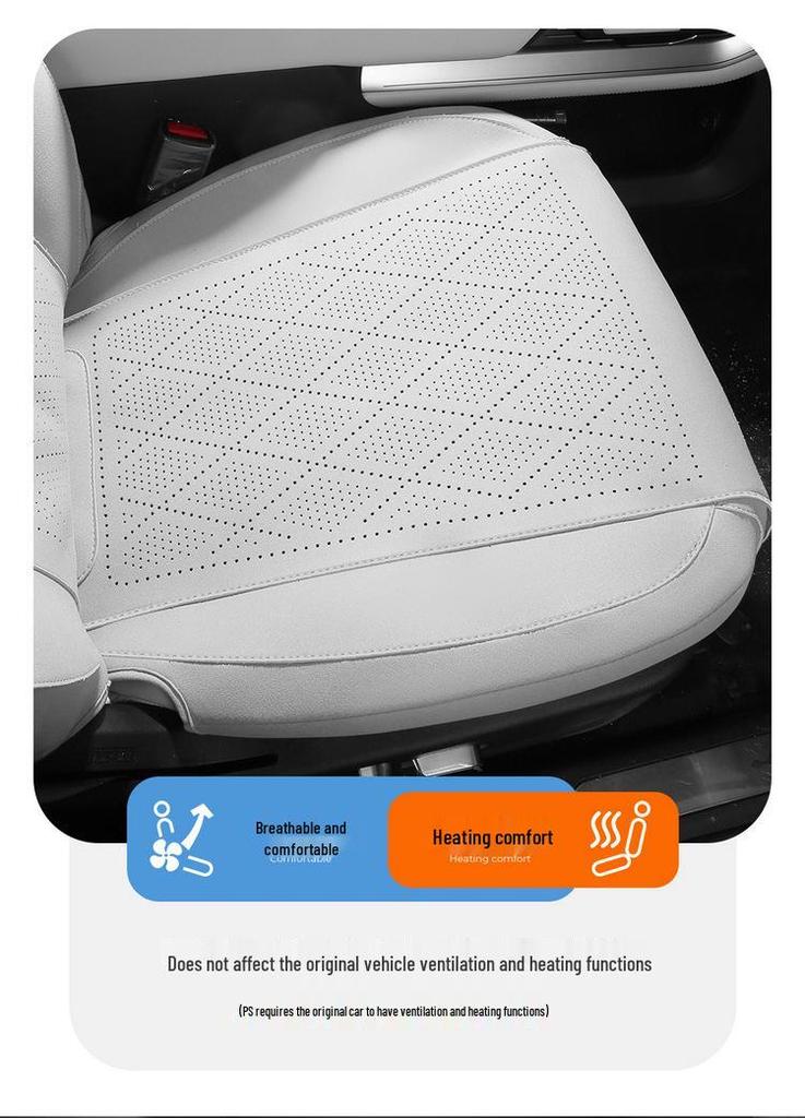 Fangbao Titanium 3 Suede Car Seat Covers: Fully Enclosed, All-Season Perforated Design for 26 Models