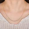 Rrjzz Round D-Color VVS1 Full Moissanite Bubble Necklace Certified Lab Created Diamond White Gold Plated Women Necklace Jewelry