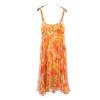 Diane von Furstenberg Silk Floral Cami One Piece 2 Orange Series Women Used