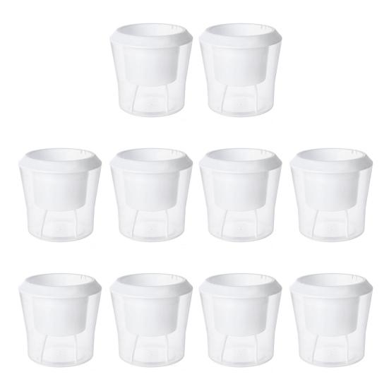 Self Watering Plant Pots Indoor Plants Planter with Reservoir Clear Plastic Round Flower Pot with Wick Ropes for Succulents Herbs Flowers Office Home