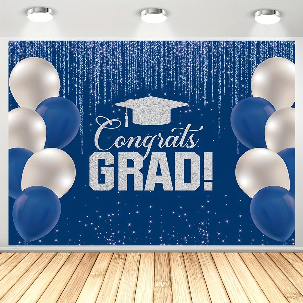 Graduation party backdrop congratulatory banner for graduation balloon design suitable for high school and university