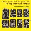 Metal Montessori Puzzle Wire Mind Brain Teaser Puzzles Children Adults Interactive Game IQ Mind Brain Teaser Puzzles