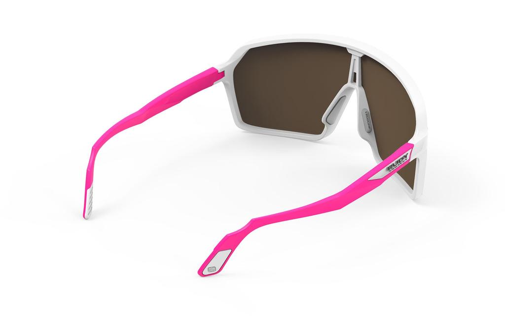 Rudy Project SPINSHIELD Sportsonnenbrille in Weiß Rosa Rot Fluo/Multi-Laser (SP723858-0004)