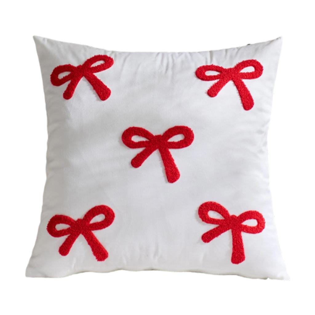 Velvet Bow-Tie Cushion Cover, Suitable For Bedroom, Living Room, Sofa, And Home Decor. Comfortable 17.72-Inch Cushion Cover.