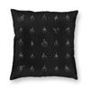 White Middle Fingers Square Pillowcase Polyester Linen Velvet Creative Zip Decor Throw Pillow Case Home Cushion Case