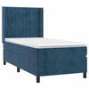 3132787 vidaXL Lit à sommier tapissier avec matelas Bleu foncé 100x200 cm