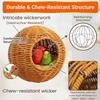 Rattan Bird Nest Chewproof Steel Frame Parakeet Nesting House for Cage, Small Bird Hammock Parrot Sleeping Bed with Soft Mat Suitable for Small Birds
