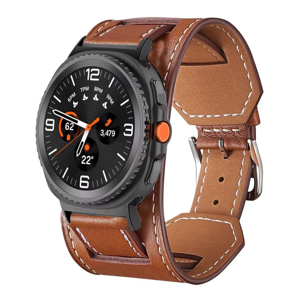 Samsung Galaxy Watch 8 Ultra 47mm İçin Deri Kordon Premium Rahat Bileklik Saat Kordonu Galaxy Watch 8 40/44mm 8 Classic 46mm