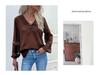 2022 Lace Patchwork Long Sleeve V-Neck Blouse - Women's Spring & Autumn Fashion