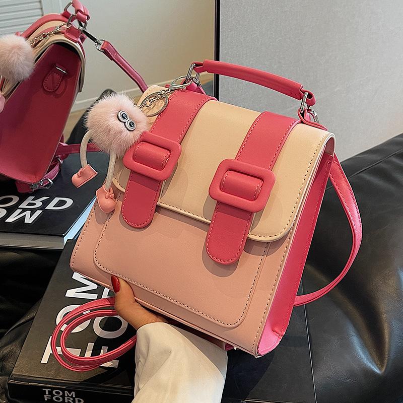 

Рюкзак Жіночий рюкзак 2024 Новий корейський випуск Студентська універсальна сумка преміум-сенсу Cambridge Bag Багатофункціональна сумка через плече Шкільна сумка No specification рожевий