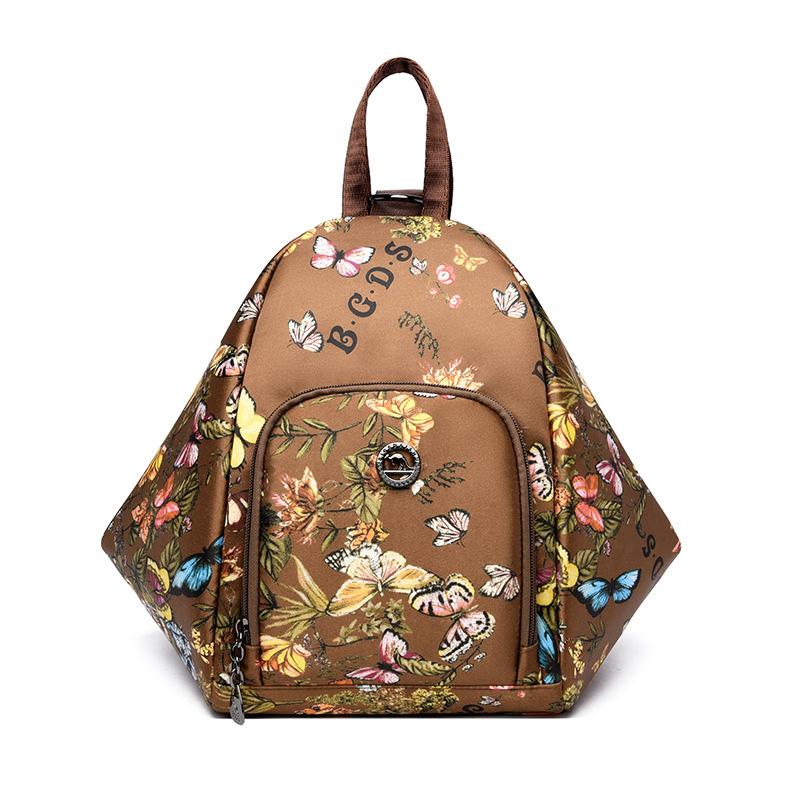 

Compact Waterproof Backpack for Women with Multi-functional Printed Design and A Single Shoulder Strap. темно-коричневого кольору