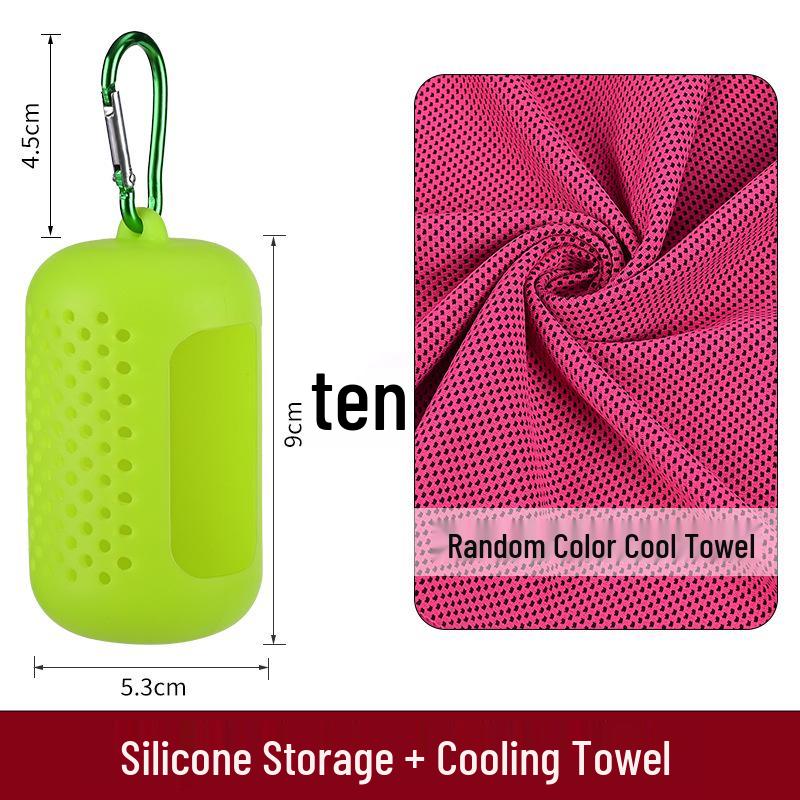 Silicone Outdoor Sports Quick-Drying Cooling Towel with Portable Storage Box