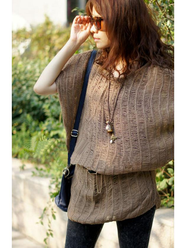 X324 Happy Encounter Retro Leather Rope Wishing Bottle Sweater Necklace
