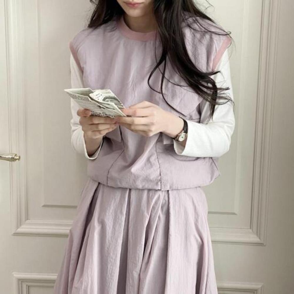 New Arrivals Open Run Anorak Vest Sleeveless Round Neck Two Pocket