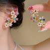 Colorful Design Zircon Earrings Sweet Style  Earrings Clip Earrings  Jewelry Gifts