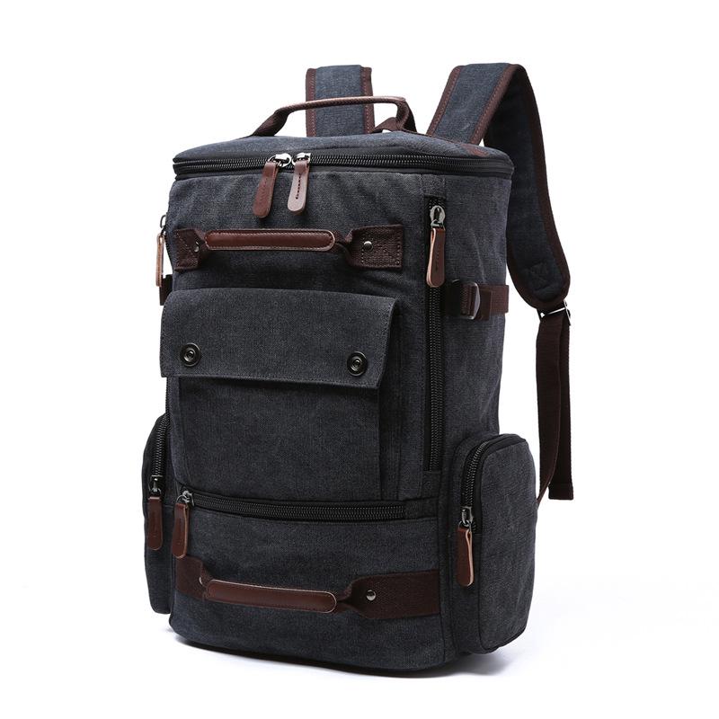 Korean Style Men s Large Canvas Backpack: Multi-purpose Travel Bag & Laptop Carrier