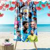 1 szt. Ręcznik plażowy Manchester United Manchester City, Miękki ręcznik plażowy odpowiedni na plażę, do pływania, na kemping na świeżym powietrzu i w podróż