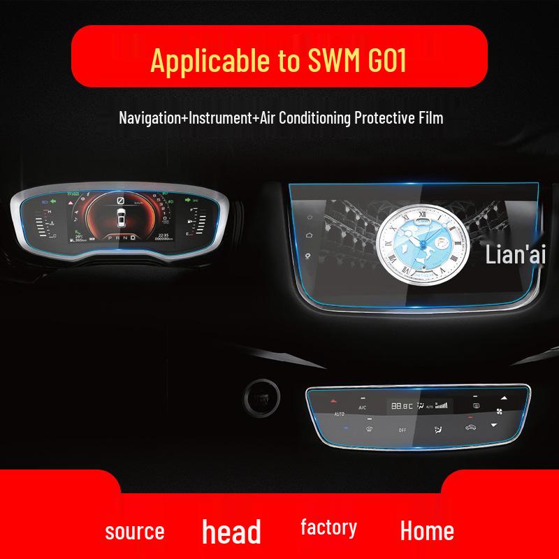 Applicable 23 SWM G01/G05/X7/X3 Navigation Screen & Center Console Tempered Protective Film, Car Accessories