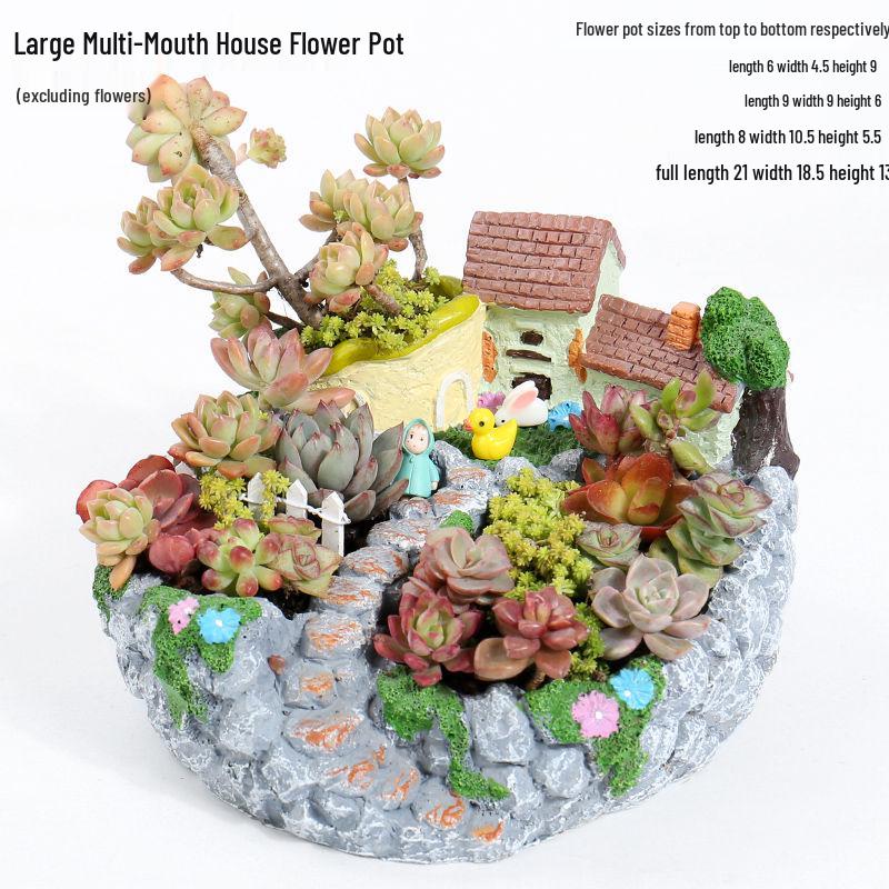 Extra-Large Hanging Succulent Pot: Multi-Diameter Micro-Landscape Decoration