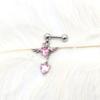 Heart Angel Wings Dangle Earrings Women Charm Earrings Zircon Drop Earrings for GIrl Bride Birthday Valentine Gift