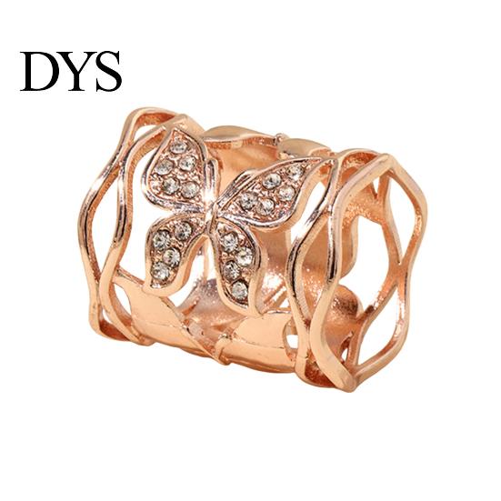 Fine Electroplated Scarf Ring Hollow-out Butterfly Ring, Rhinestone Holder, Elegant Stylish for Women Slide Shirts Neckerchiefs Shawls Silk