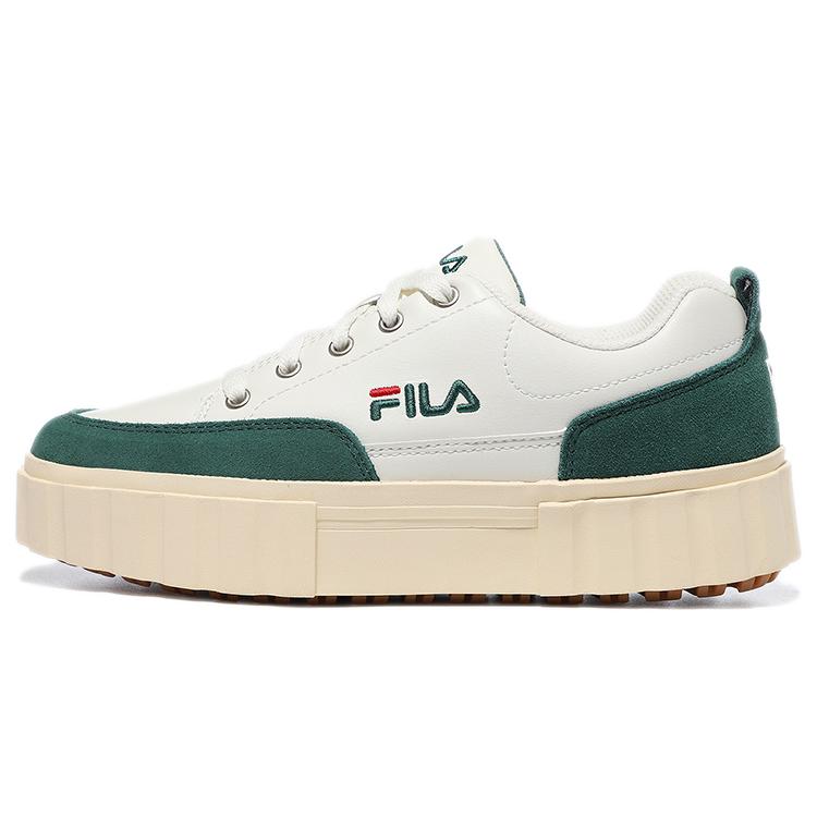 

New FILA Low Top Skateboard Shoes Women s White Green 1TM01774D_321 36.5