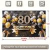 1pc Birthday 80th Hanging Banner Polyester