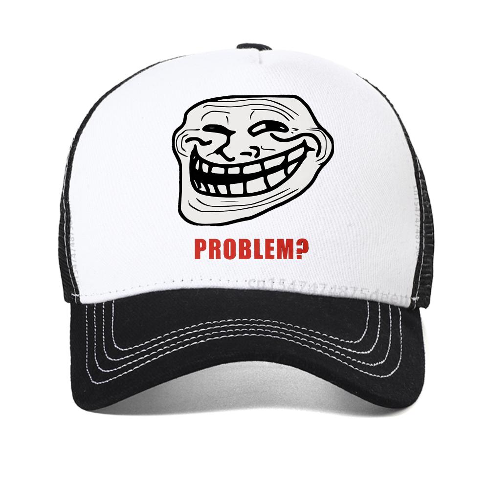 TROLLFACE MEME RAGE COMIC LUSTIG TROLL WITZ INTERNET Baseballkappe Herren Damen Freizeit Snapback Hut Verstellbar Netz Trucker Hüte