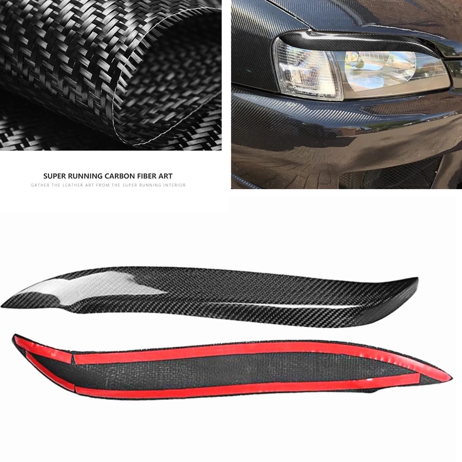 

Для Toyota Starlet Glanza EP91 1996-1999 гг. Передняя фара из углеродного волокна, лампа для бровей, наклейка для бровей, фара для бровей, веко