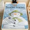1 Stück Schneemann-Print Flanelldecke, Hohe Qualität, Bequem für alle Jahreszeiten, Heimdekoration, Wärme und Komfort, Perfekt für Weihnachtsgeschenke211