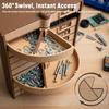 Modular Parts Storage Box, Adjustable Organizer for Hardware Screws, Stackable Tool Case for Workshop Garage Home DIY Craft