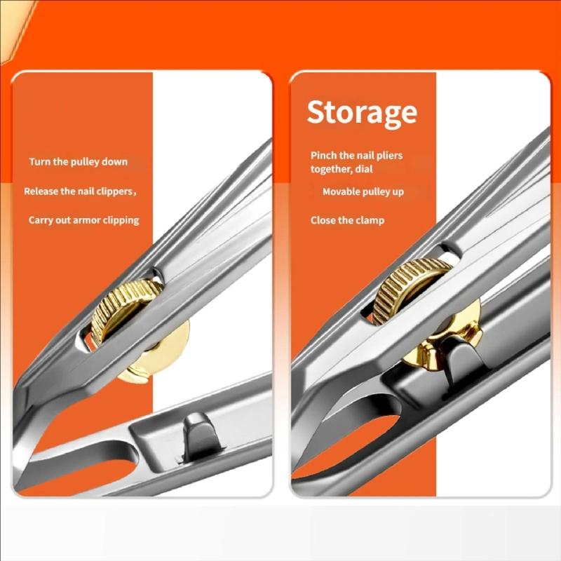Professional Steel Toenail Cutter With Smooth Sliding Mechanism Nail File For Easy Grooming Quick Nail Shaping Tool