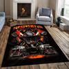 Fire Department Theme Area Rug - With Flames & Stars, Perfect for Living Room or Bedroom Decor, Adds Warmth & Style