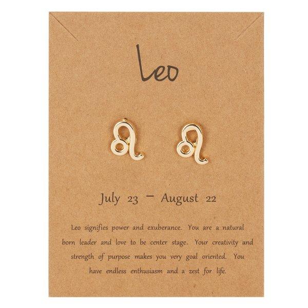 12 Constellation Symbol Stud Earrings Zodiac Sign Jewelry Gift for Women Astrology Scorpio Leo Aries Earrings