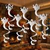 Realistic Ghost Ornaments for Home 8 Pcs Halloween Hanging Swirl Decoration, Spooky White Ceiling Decorations Swirls Streamers Party Office