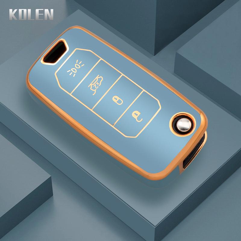 

Чехол для автомобильного ключа TPU Flip Key Case Shell Fob для Jeep Renegade Compass 2016 2019 4 кнопки складной защитный чехол без ключа аксессуары серый
