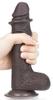 Sliding Skin Dildo 13 X 3.5cm Brown - LoveToy SlidingSkin - Realistic Dildos