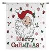 Christmas Santa Claus Sheer Curtains for Living Room Decoration Window Curtains Kitchen Tulle Voile Curtains