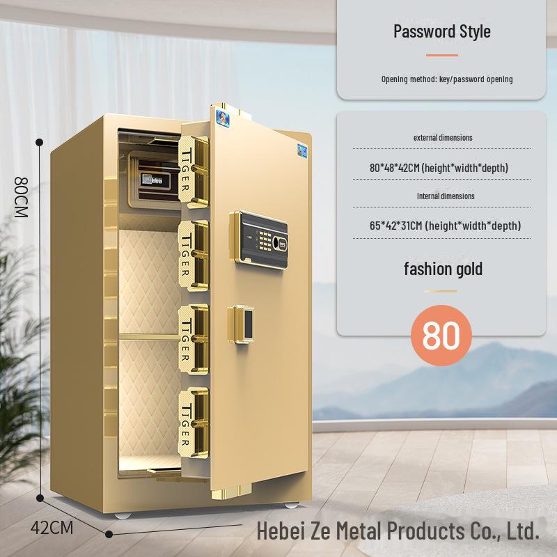 Tiger Brand All-Steel Fingerprint Safe for Home/Office - Anti-Theft Small Safe Deposit Box