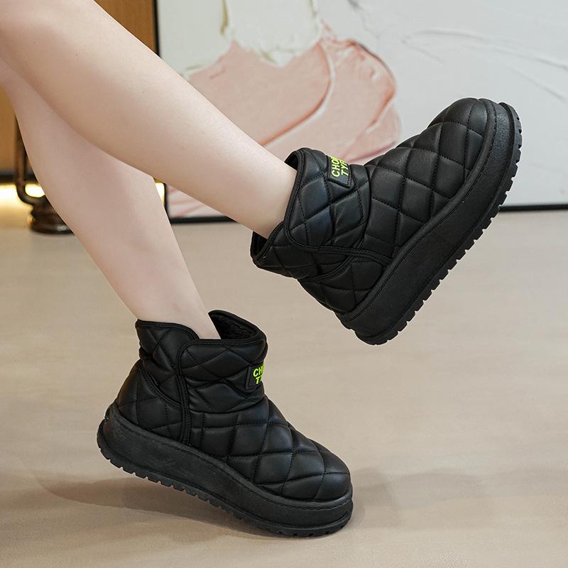 Winter new velvet snow boots ins student height-increasing sports board shoes casual cotton shoes