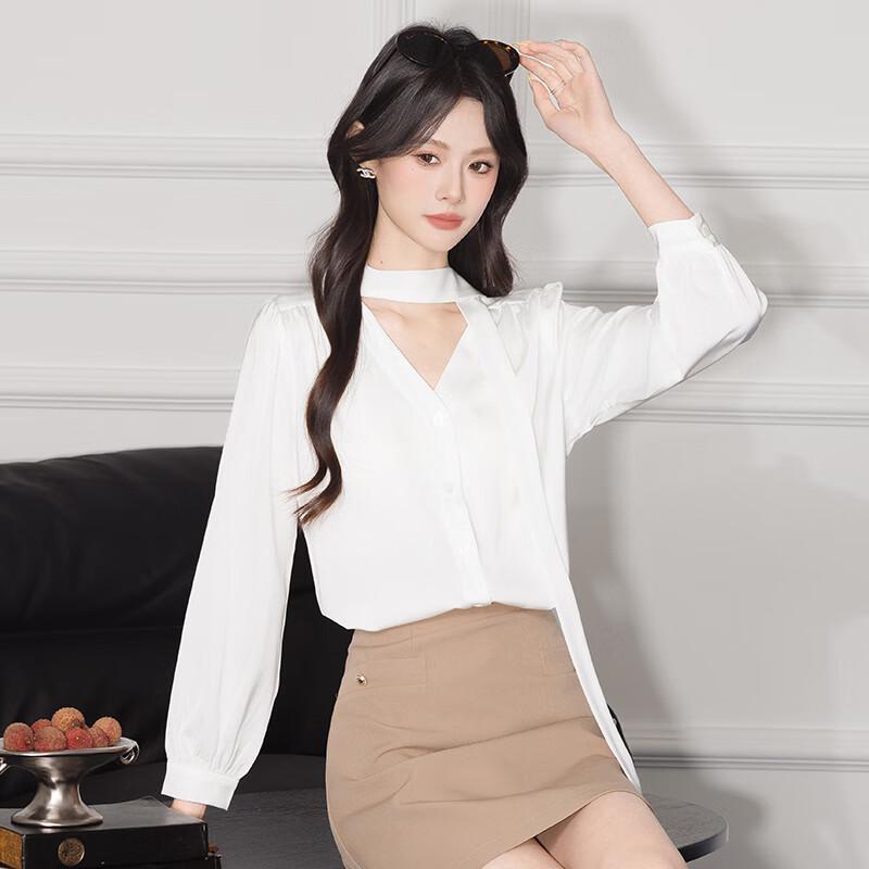 Elegant Satin V-Neck Blouse for Women