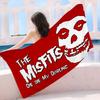 Classic Punk Band The M-Misfits Beach Towel Colorful Bath Towels for Girl Microfiber Quick Dry Custom Sand Free Beach Gym Pool