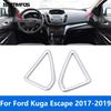 For Ford Kuga Escape 2017 2018  Matte Window Interior A Pillar Loudspeaker Audio Sound Speaker Cover Trim Car Accessories