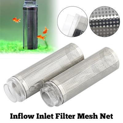 1 pièce Filtre d'arrivée d'eau Filet en acier inoxydable Protection pour aquarium Accessoires d'aquarium Couvercle de pré-filtre d'admission Crevettes de saumure