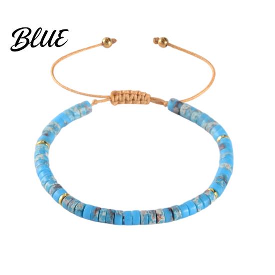 Daily Wear Bracelet Women Adjustable Length Natural Stone Beads Stackable