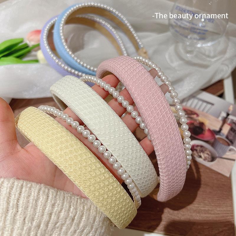 Korean Fashion Headband Simulation Pearl Sponge Hairbands For Women Girl Hair Band Female Hair Hoop Headwear Hair Accessories