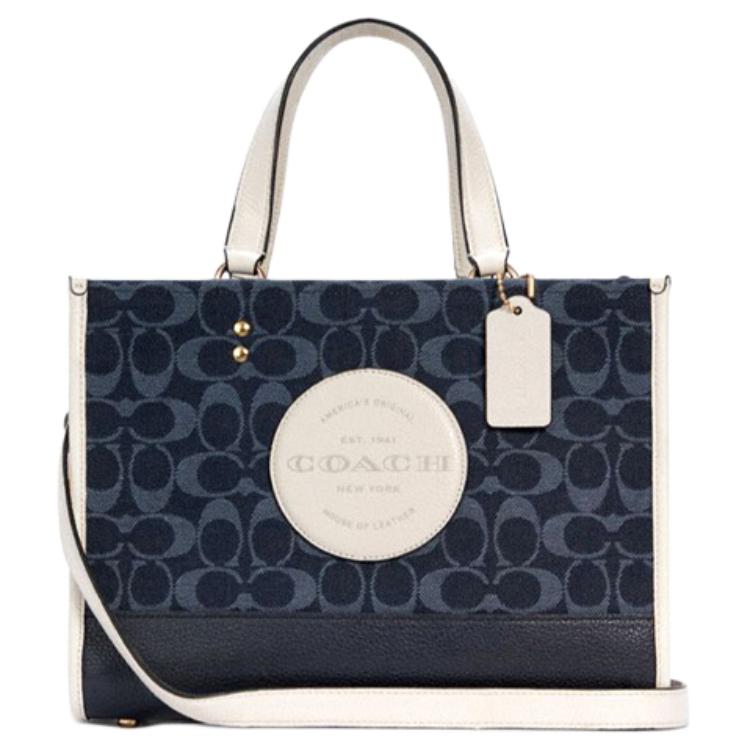 

Coach Dempsey 30 Fashion Classic Logo Removable Shoulder Strap Leather Crossbody Shoulder Bag Women Handbags Denim-Blue C2826-IMDEI Basic Set (Bag+Dust Bag)