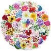 50 Flowers Series Stickers Literary Fresh Plant Flowers Graffiti Stickers Hand Account Diary Suitcase