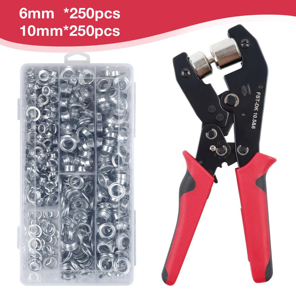 

Effortless Automatic Hole Punch Pliers - Heavy Duty Alloy Eyelet Tool Kit - Multi-purpose Grommet Setter for DIY & Crafting